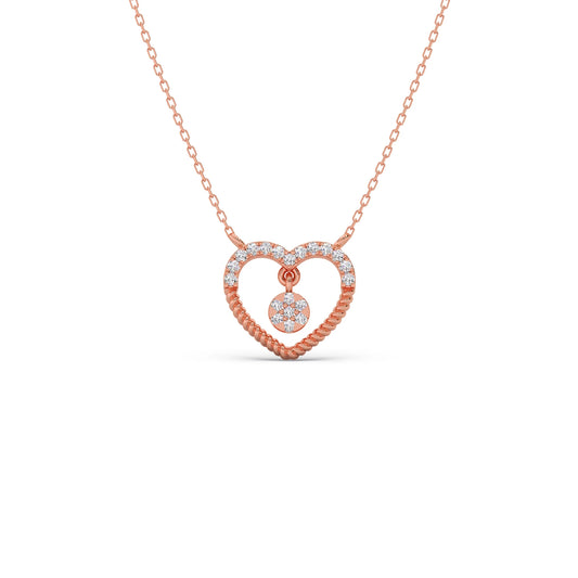 Gold Diamond Heart Pendant