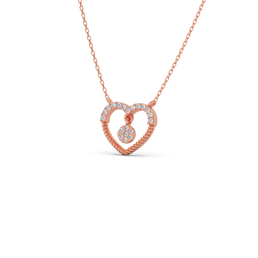 Gold Diamond Heart Pendant