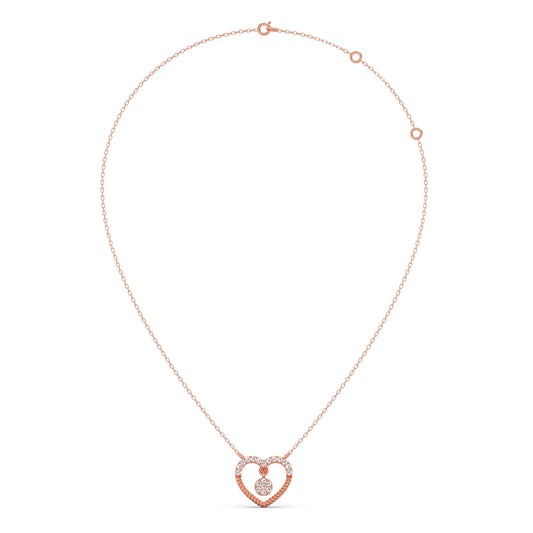 Gold Diamond Heart Pendant