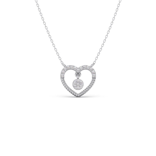 Gold Diamond Heart Pendant