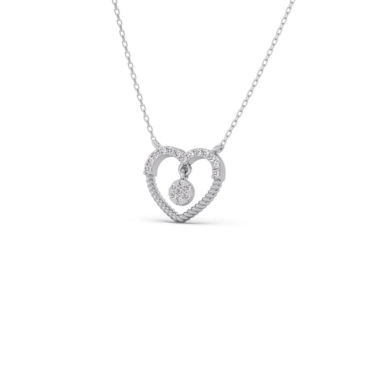 Gold Diamond Heart Pendant