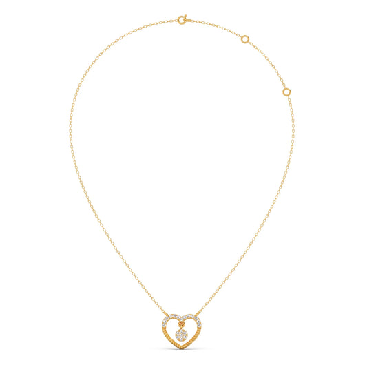 Gold Diamond Heart Pendant