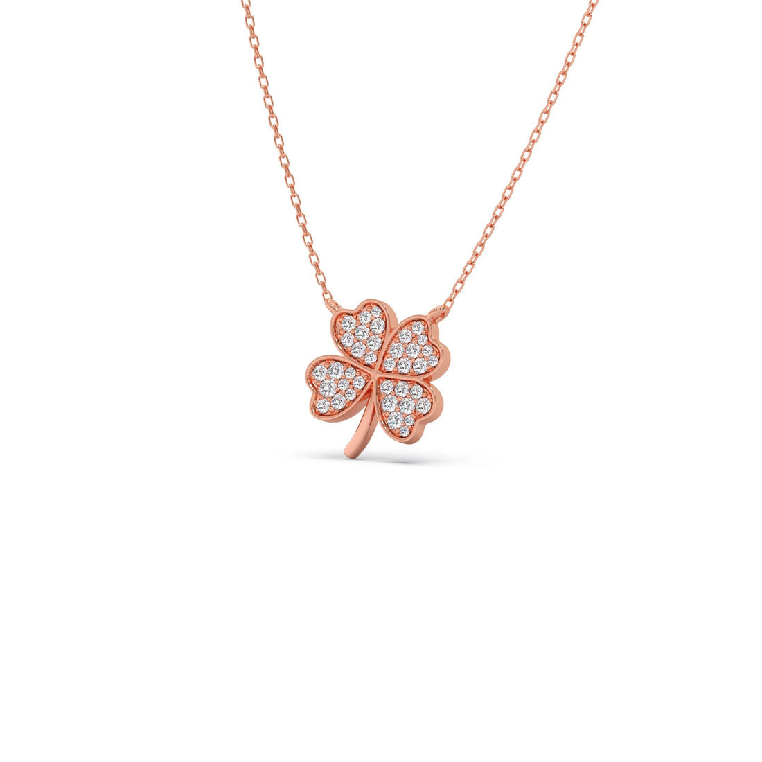 Diamond Flower Clover Pendant