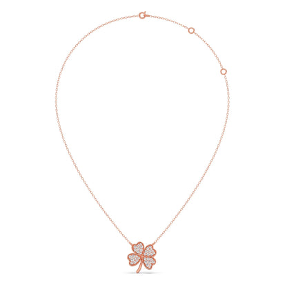 Diamond Flower Clover Pendant
