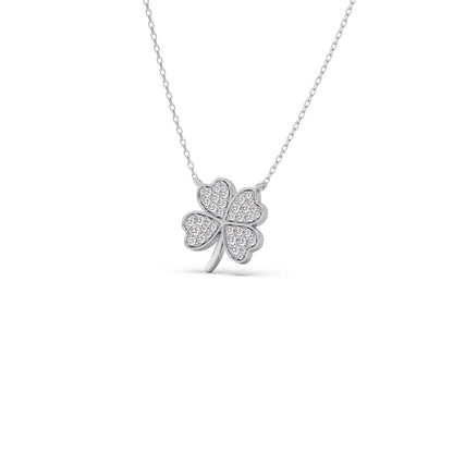 Diamond Flower Clover Pendant