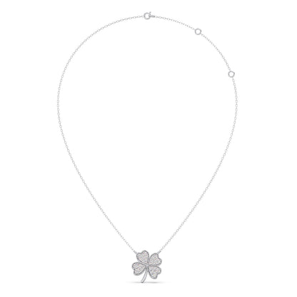 Diamond Flower Clover Pendant