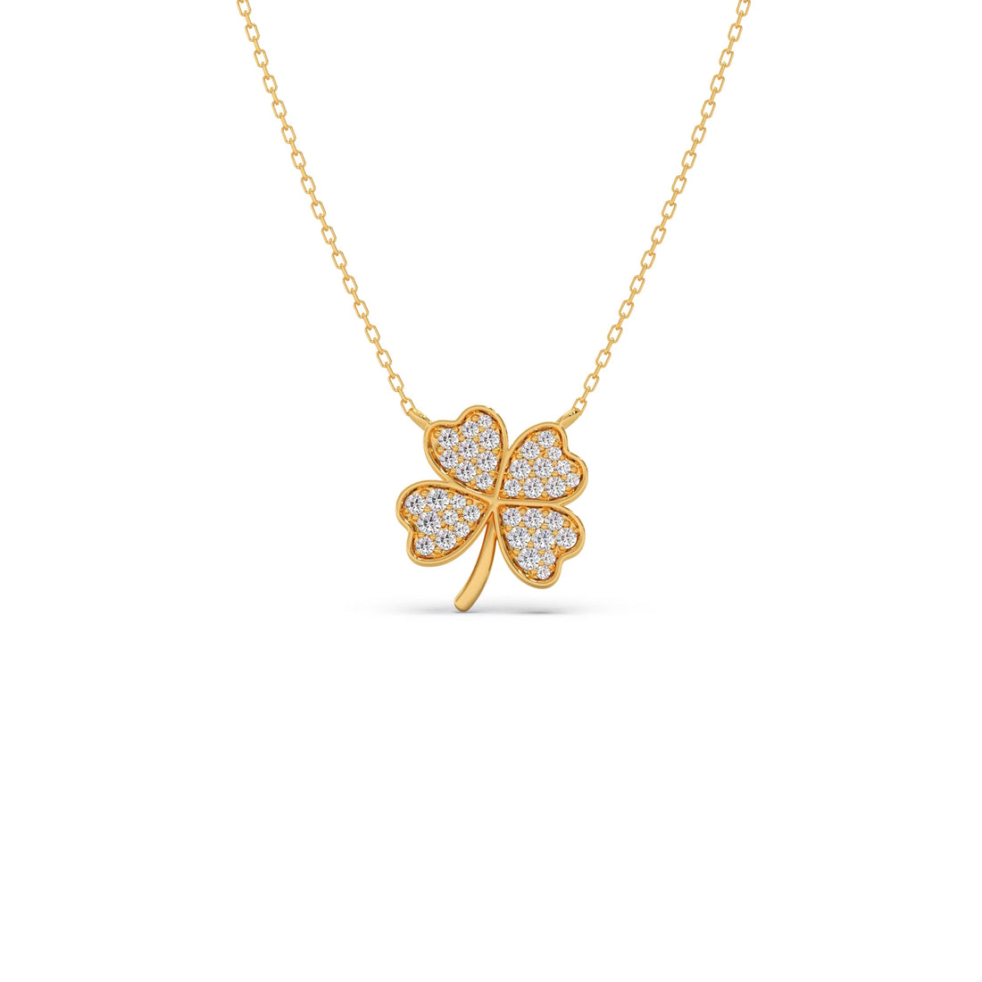 Diamond Flower Clover Pendant
