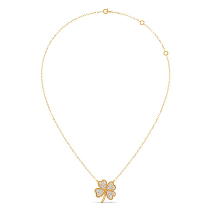 Diamond Flower Clover Pendant