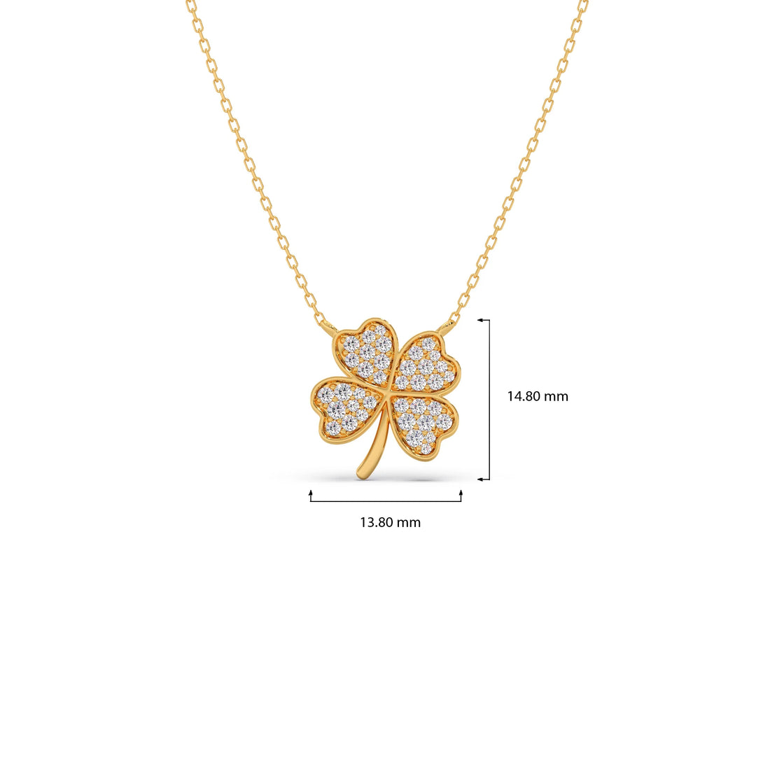 Diamond Flower Clover Pendant