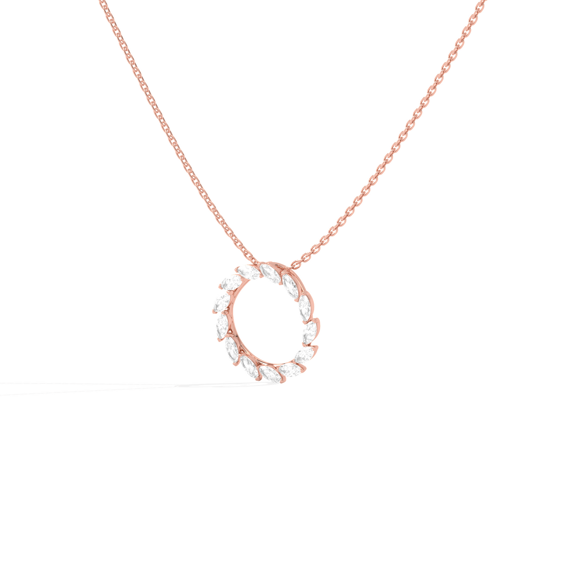 Elegant Marquise Circle Pendant