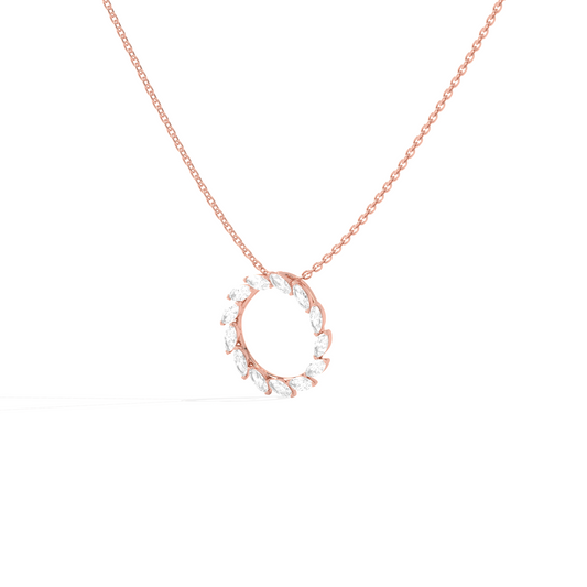 Elegant Marquise Circle Pendant