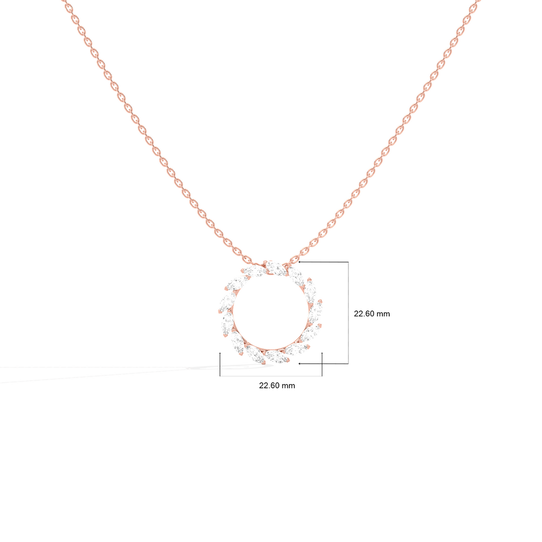 Elegant Marquise Circle Pendant