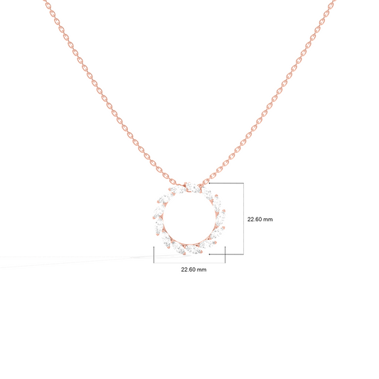 Elegant Marquise Circle Pendant