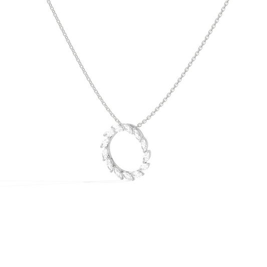 Elegant Marquise Circle Pendant