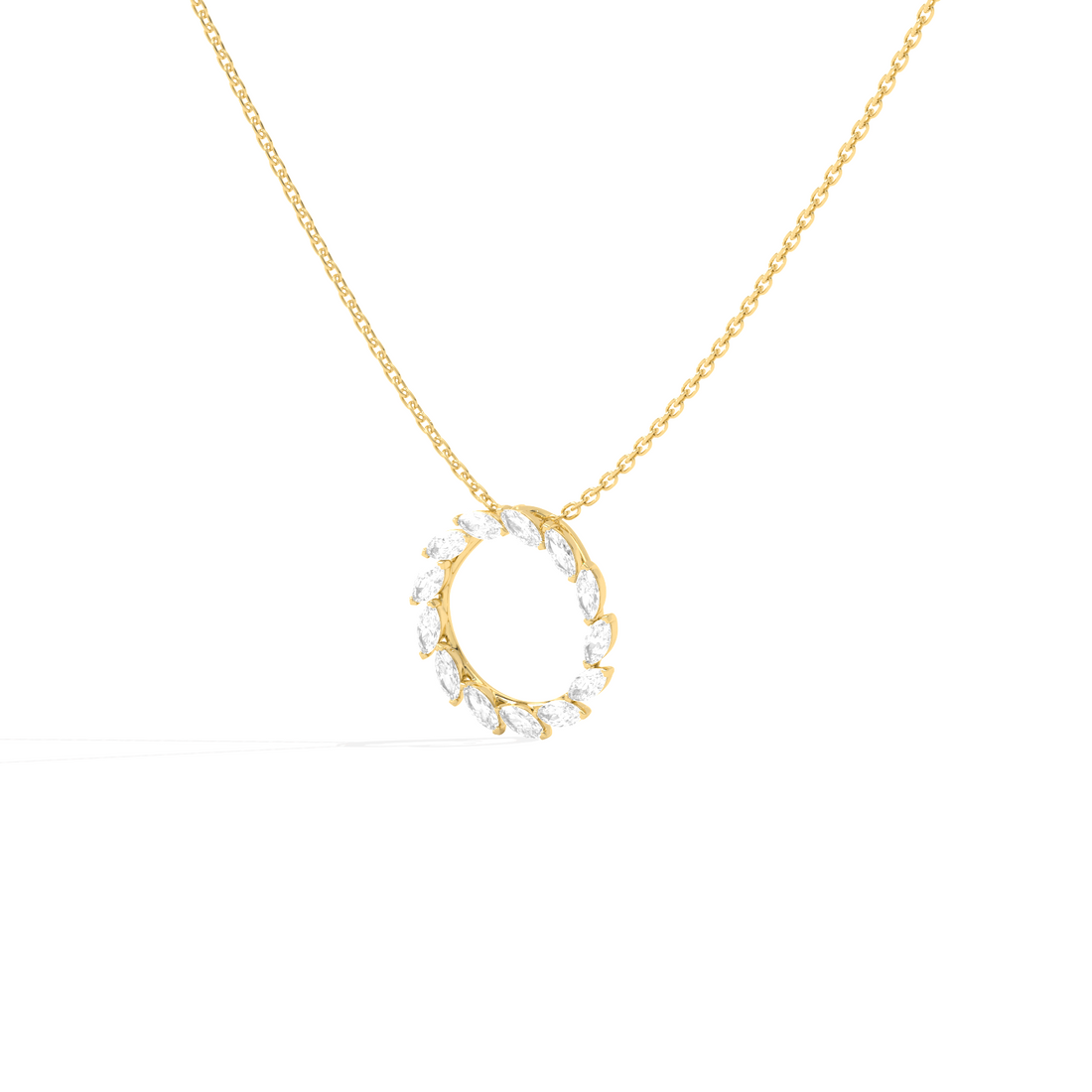 Elegant Marquise Circle Pendant