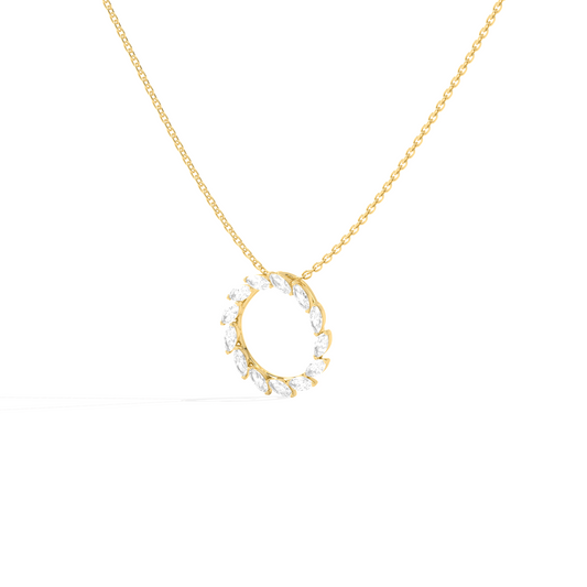 Elegant Marquise Circle Pendant
