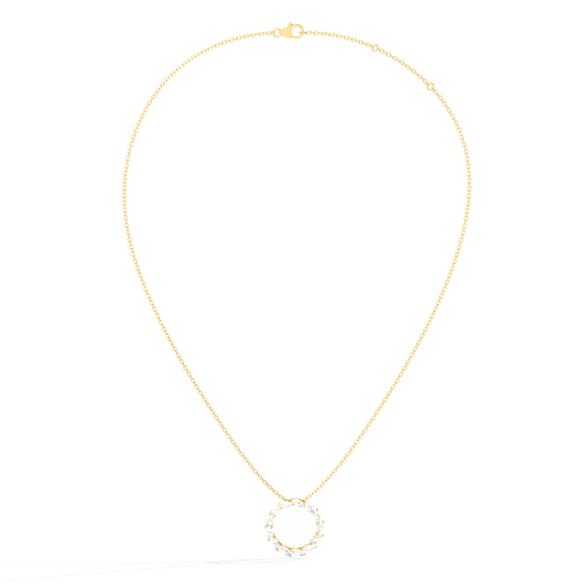 Elegant Marquise Circle Pendant
