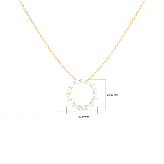 Elegant Marquise Circle Pendant