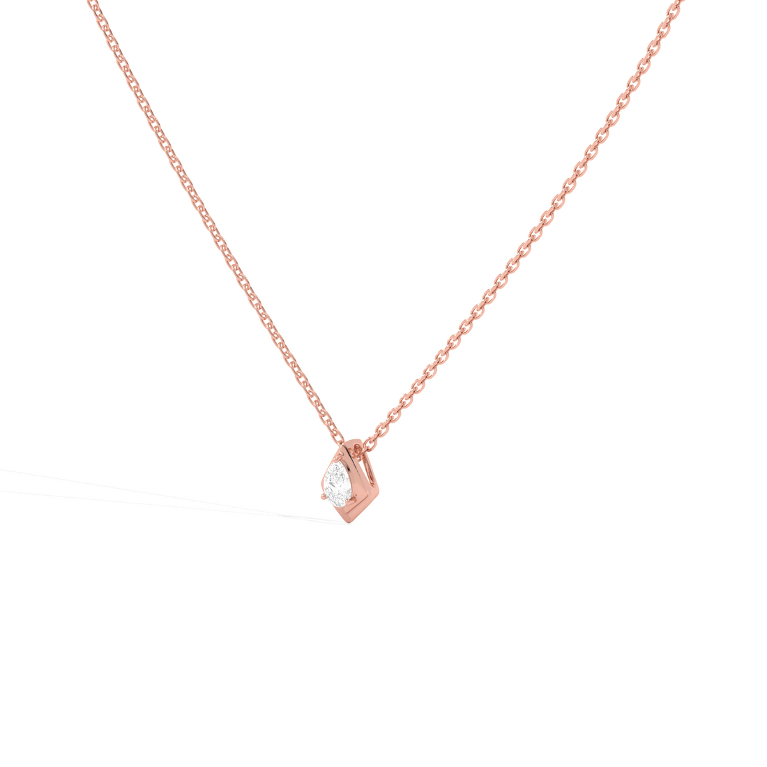 Luminous Pear Classic Solitaire Pendant