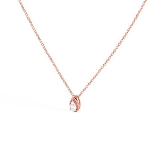 Pear Shape Diamond Pendant Necklace
