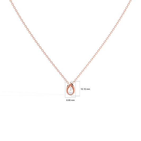 Pear Shape Diamond Pendant Necklace