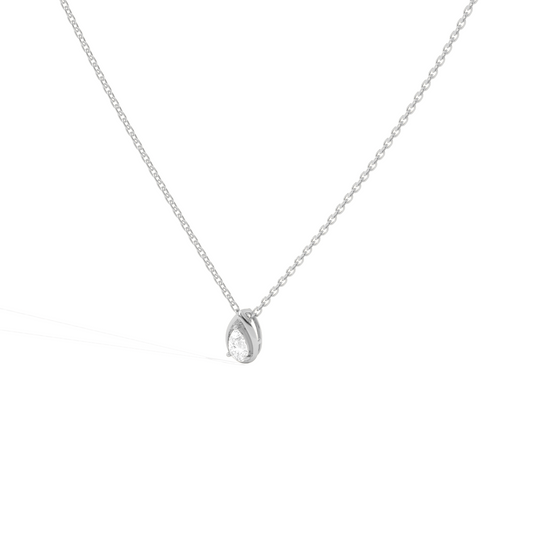 Pear Shape Diamond Pendant Necklace