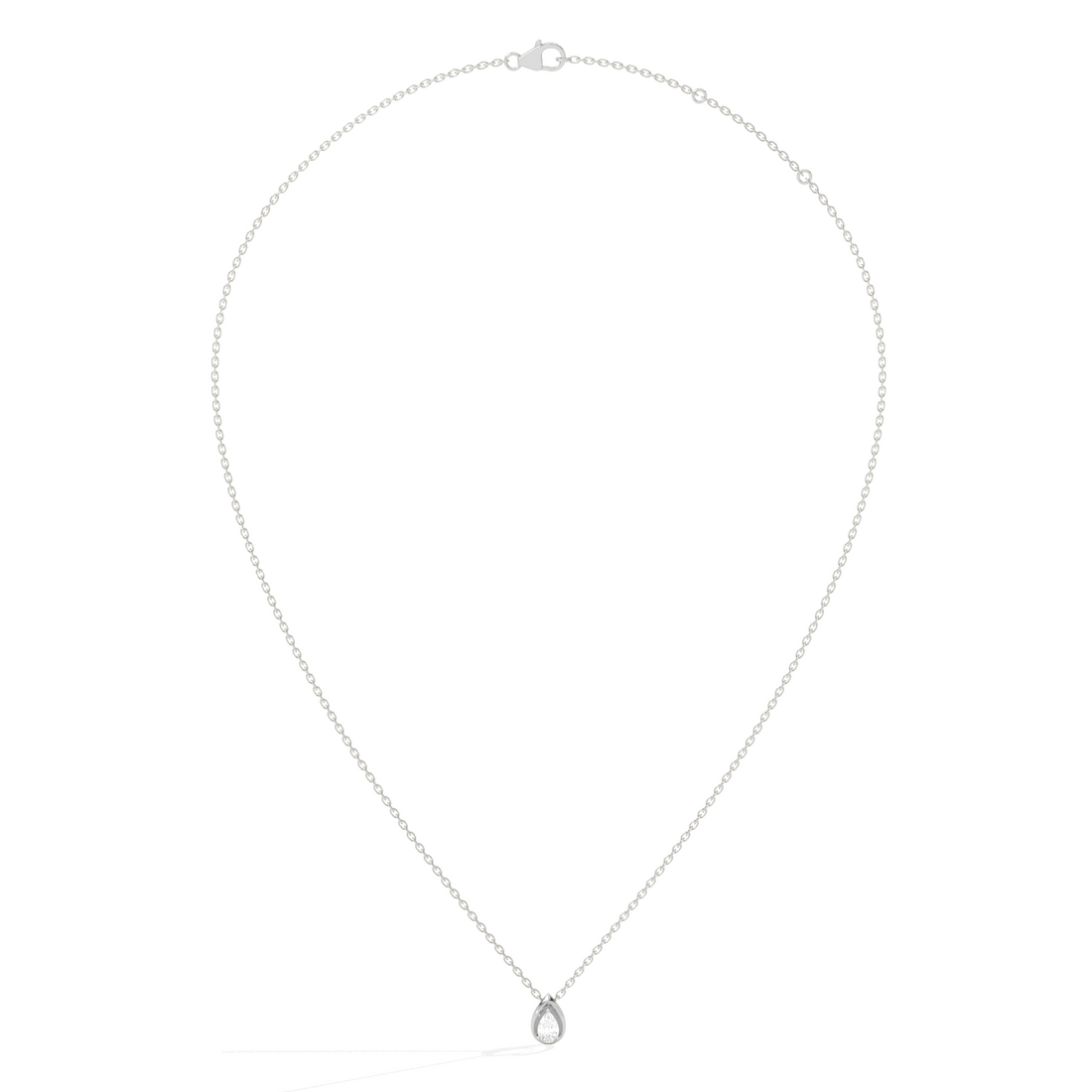 Pear Shape Diamond Pendant Necklace