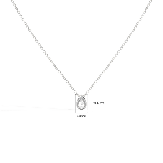 Pear Shape Diamond Pendant Necklace