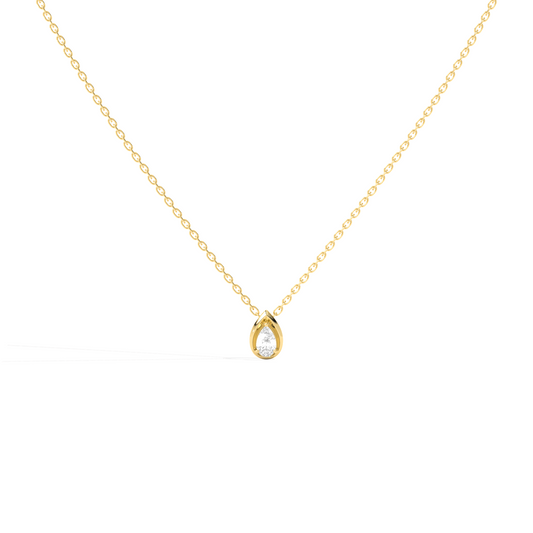 Pear Shape Diamond Pendant Necklace