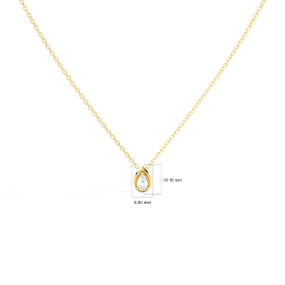 Pear Shape Diamond Pendant Necklace