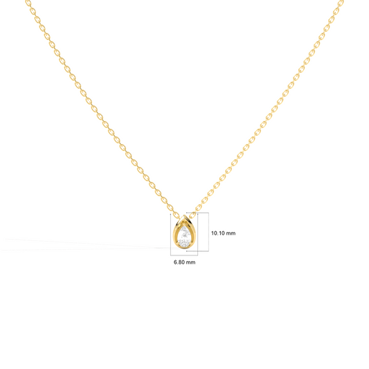 Pear Shape Diamond Pendant Necklace
