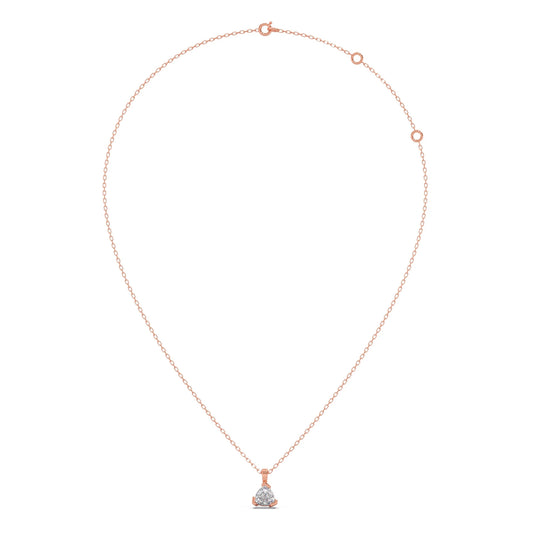 Half Bezel Set Trillion Cut Solitaire Pendant Necklace