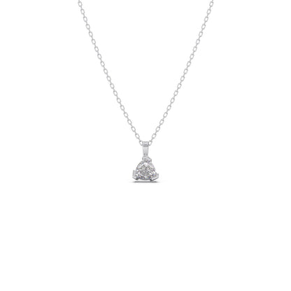 Half Bezel Set Trillion Cut Solitaire Pendant Necklace