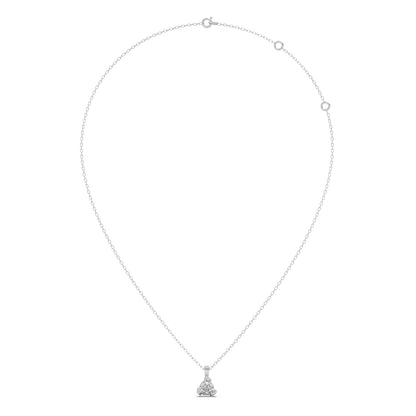 Half Bezel Set Trillion Cut Solitaire Pendant Necklace