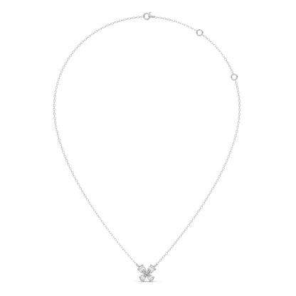Pear-Cut Diamond Floral Necklace – 8mm