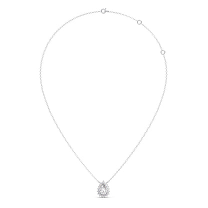 Pear-Shaped Solitaire Pendant Necklace – 7.4x5mm