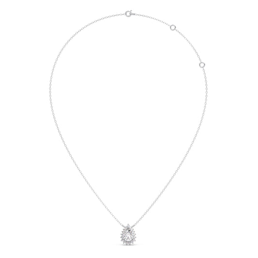 Pear-Cut Diamond Pendant Necklace