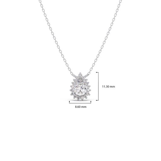 Pear-Cut Diamond Pendant Necklace