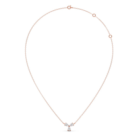 Triple Pear Diamond Cluster Necklace
