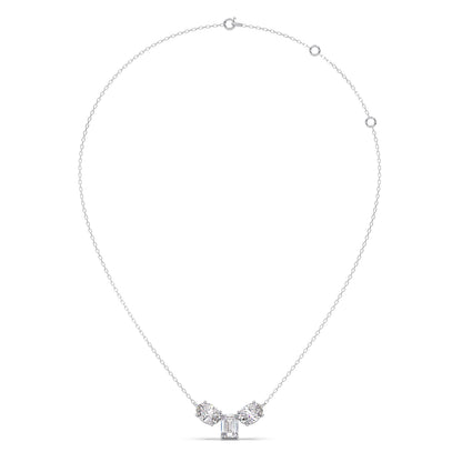 Oval & Emerald-Cut Elegant Necklace