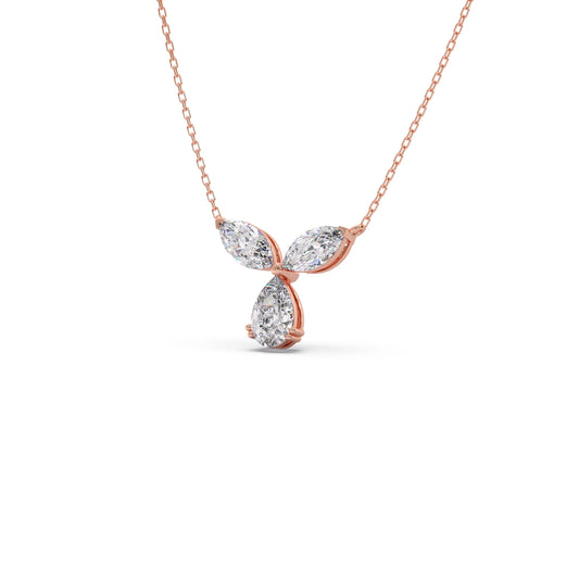 Marquise & Pear-Cut Diamond Necklace