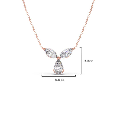 Marquise & Pear-Cut Diamond Necklace