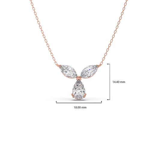 Marquise & Pear-Cut Diamond Necklace
