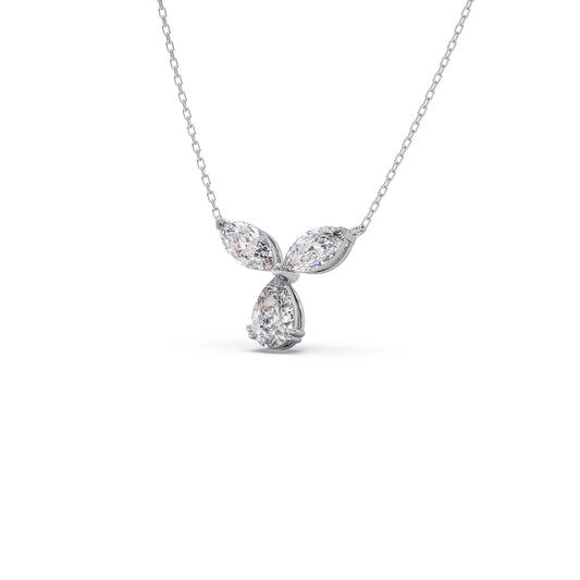 Marquise & Pear-Cut Diamond Necklace