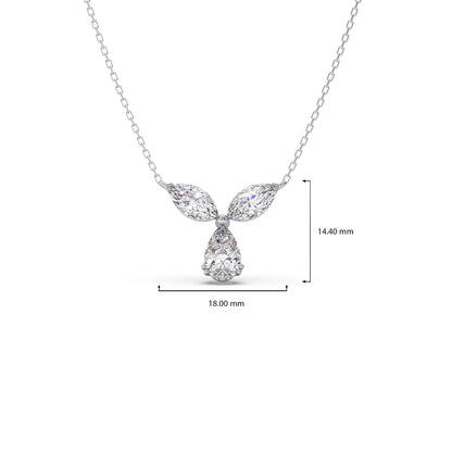 Marquise & Pear-Cut Diamond Necklace