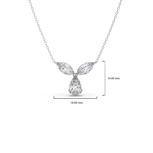 Marquise & Pear-Cut Diamond Necklace