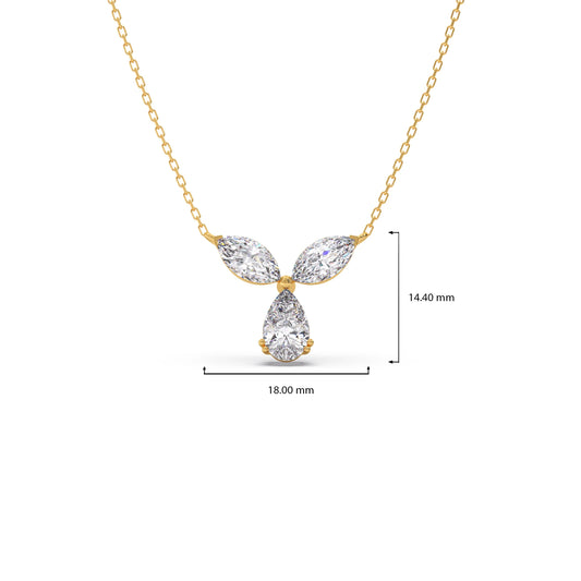 Marquise & Pear-Cut Diamond Necklace