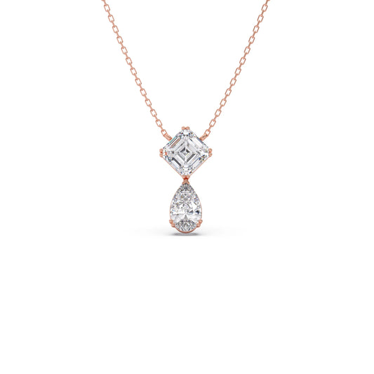 Cushion & Pear-Cut Diamond Necklace