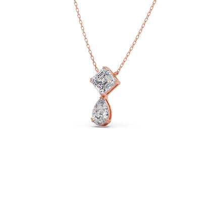 Cushion & Pear-Cut Diamond Necklace