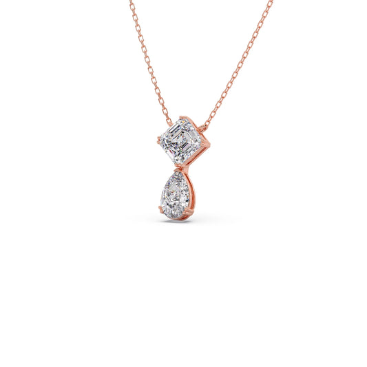 Cushion & Pear-Cut Diamond Necklace